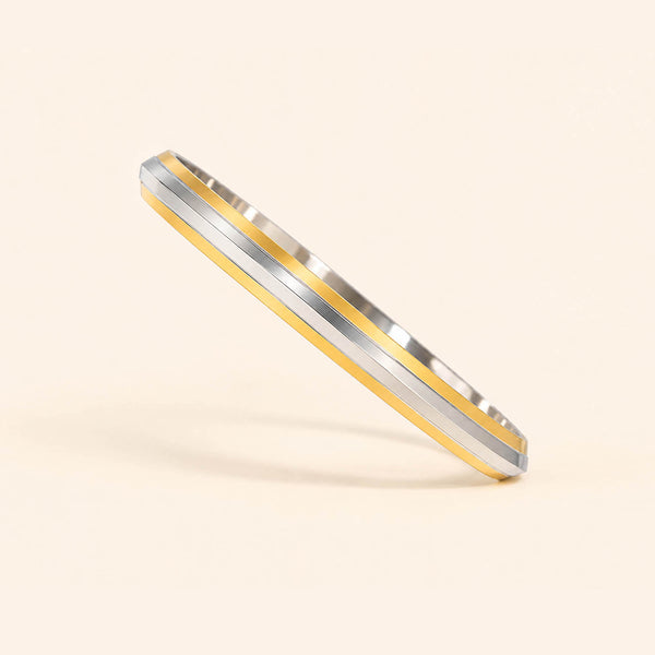Two-Tone Gold & Silver Men’s Kada