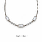 Women's Elegant Silver-Toned Rectangular Bracelet