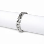 Silver Chevron Link Bracelet