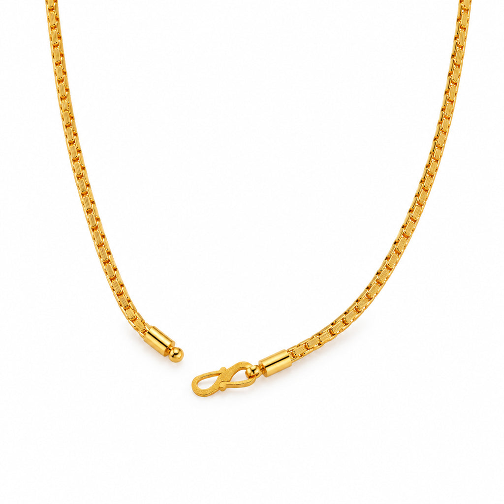 Gold-Toned Classic Rectangular Link Chain Necklace
