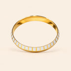 Gold & Silver Textured Bangle Bracelet