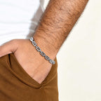 Silver Geometric Link Bracelet