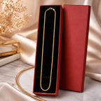 Gold-Toned Classic Rectangular Link Chain Necklace