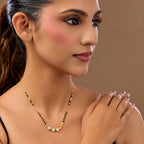 Triple Heart-Shaped AD Stone Mangalsutra
