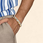Gold & Silver Textured Kada