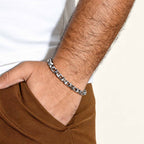Silver Wave Link Bracelet