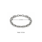 Silver Geometric Link Bracelet