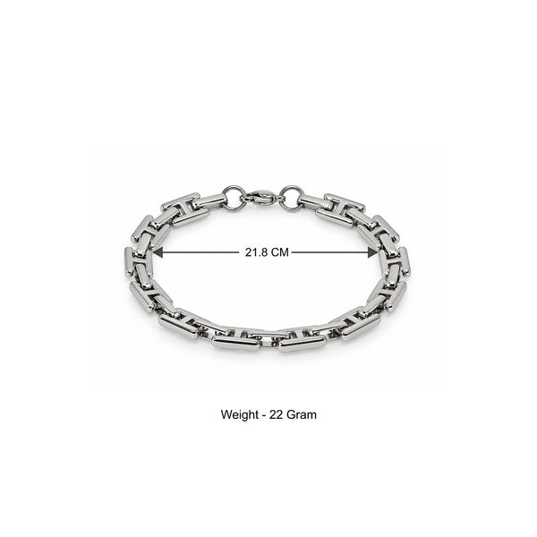 Silver Geometric Link Bracelet
