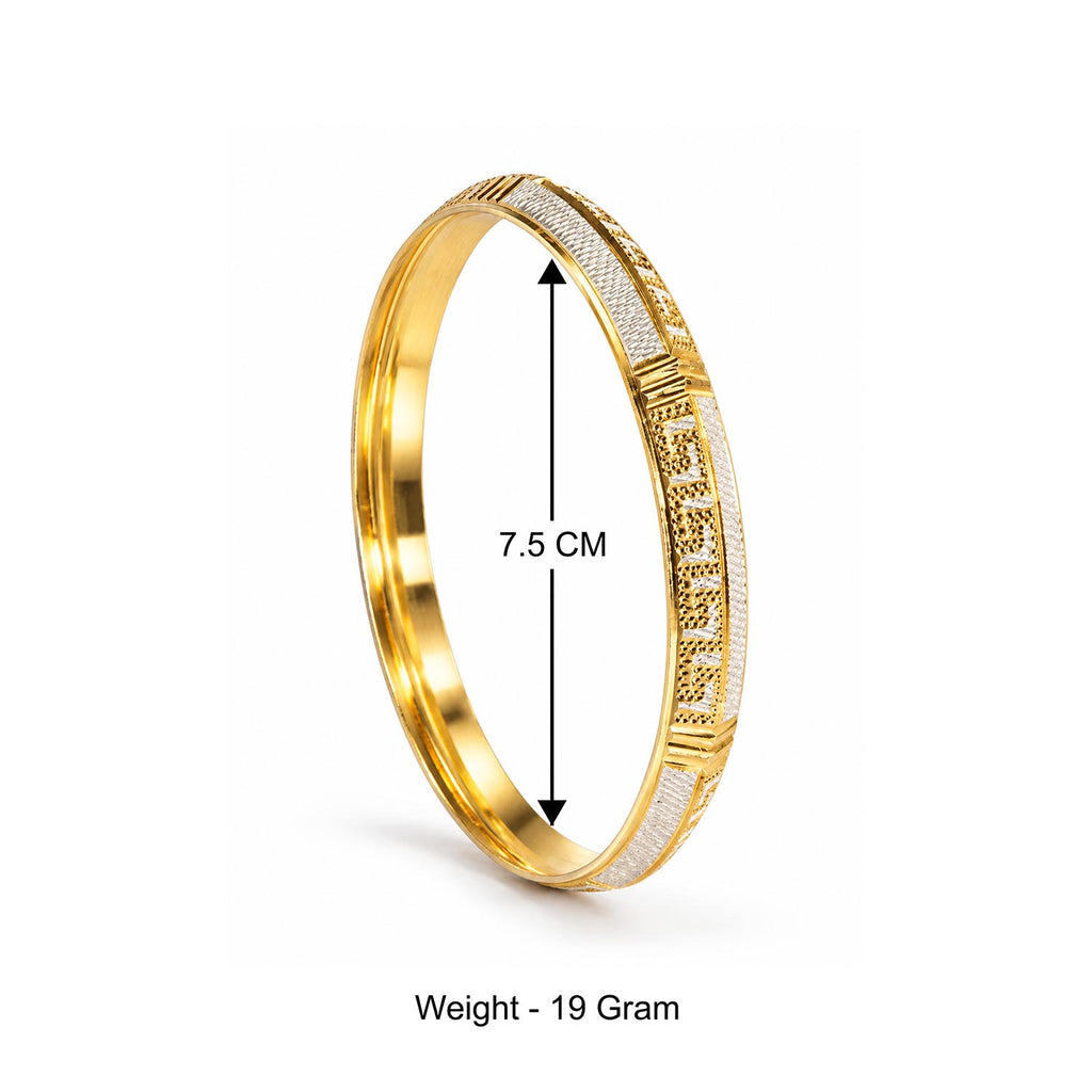 Gold & Silver Designer Textured Kada