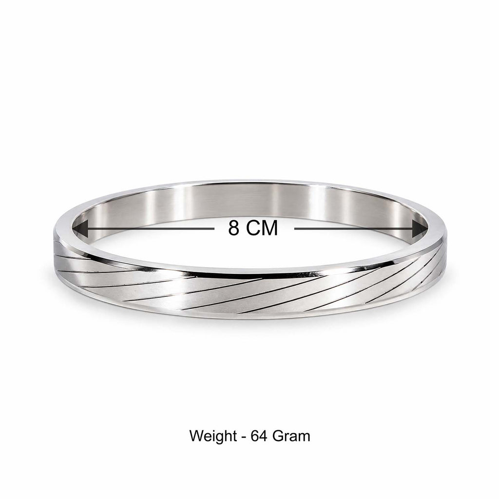 Silver Engraved Kada