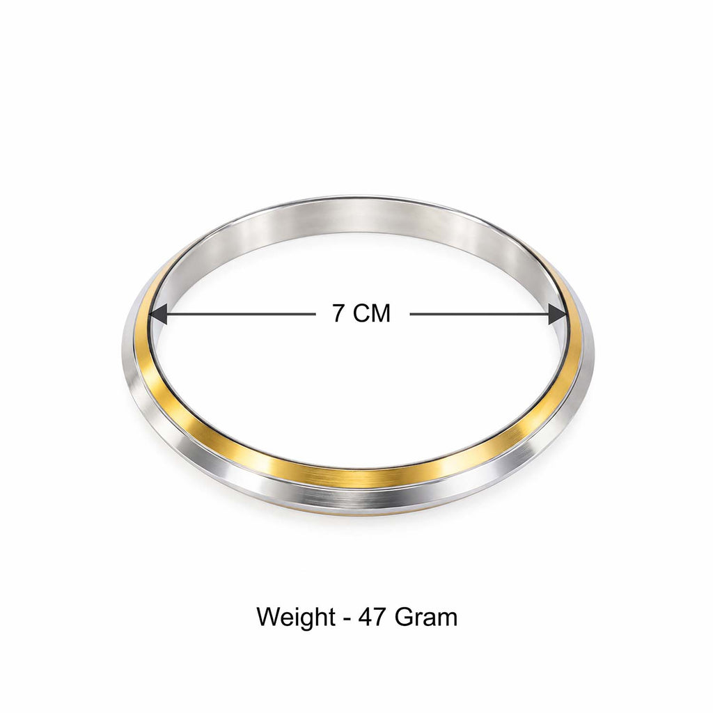Two-Tone Gold & Silver Men’s Kada