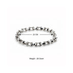 Silver Wave Link Bracelet