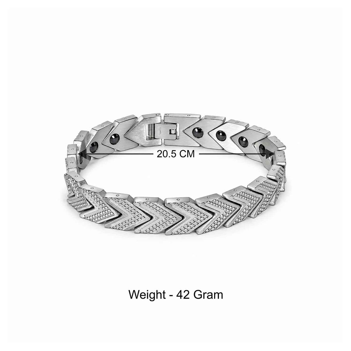 Silver Chevron Link Bracelet
