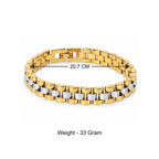 Two-Tone Gold & Silver Link Bracelet