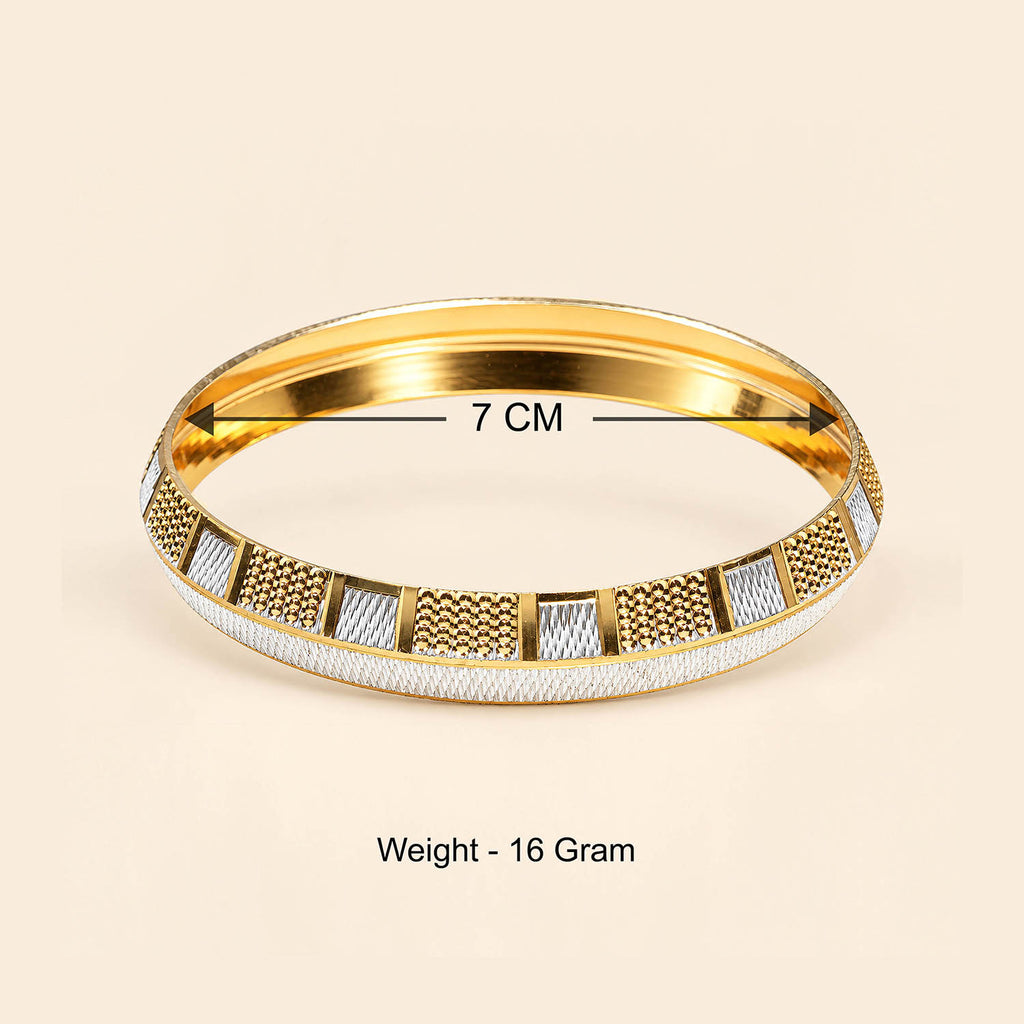 Gold & Silver Textured Kada