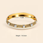 Gold & Silver Textured Kada