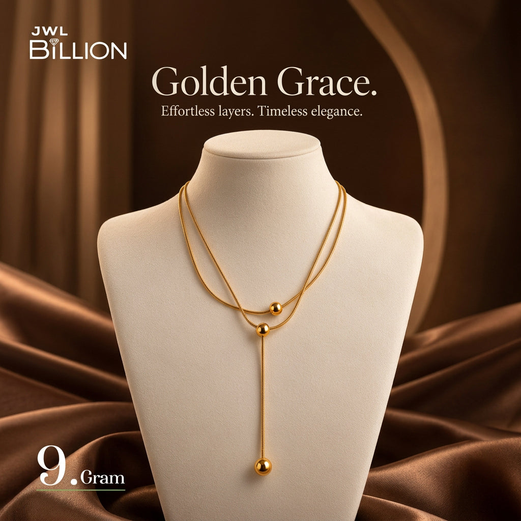 Gold Lariat Necklace