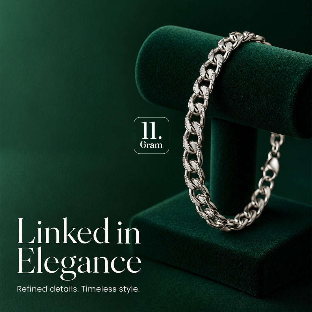 Silver Cuban Link Bracelet