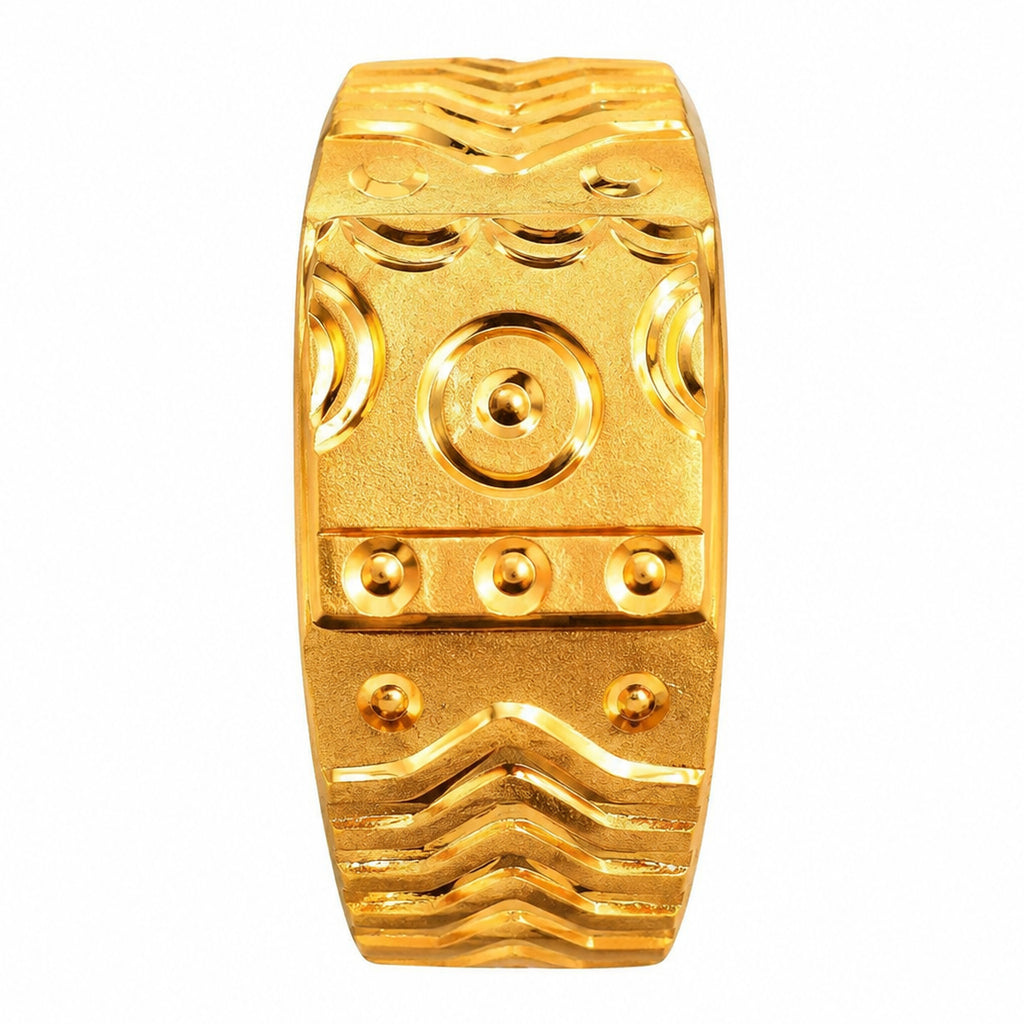 Men's Gold-Toned Geometric Designer Ring