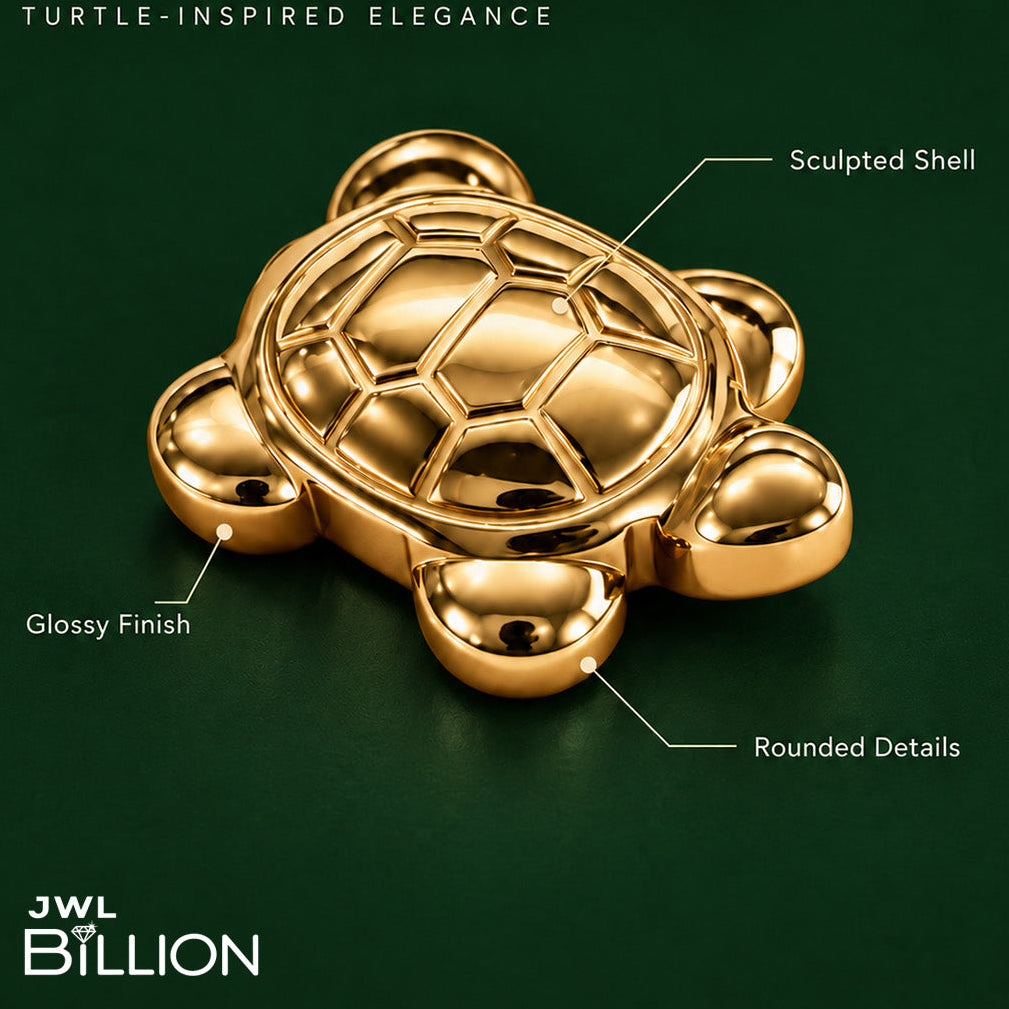 Natural Golden Hematite Tortoise | Vastu Feng Shui Turtle Figurine | Good Luck, Wealth & Prosperity Symbol | Home & Office Decor