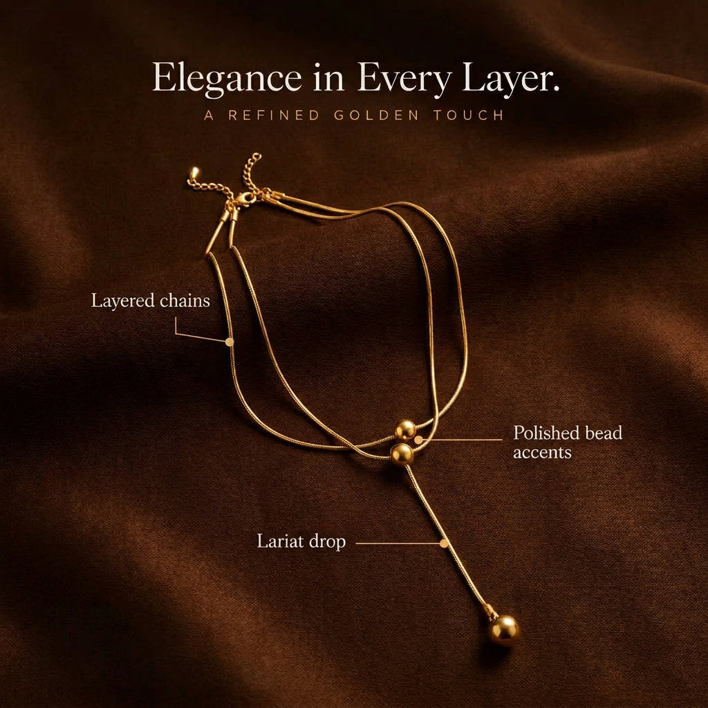 Gold Lariat Necklace