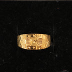 Men's Gold-Toned Geometric Designer Ring