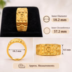 Men's Gold-Toned Geometric Designer Ring