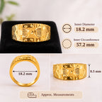 Men's Gold-Toned Geometric Designer Ring
