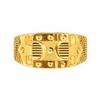Men's Gold-Toned Geometric Designer Ring