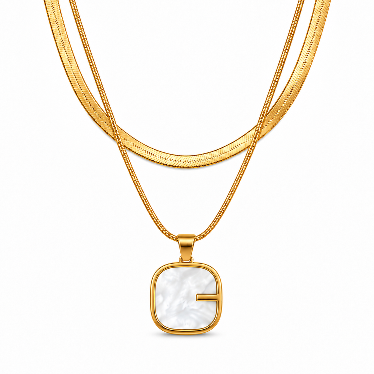 Gold Layered G Pendant Necklace