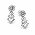 Silver Stone Necklace & Earrings Set