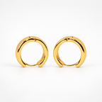 Gold Crystal Huggie Hoop Earrings