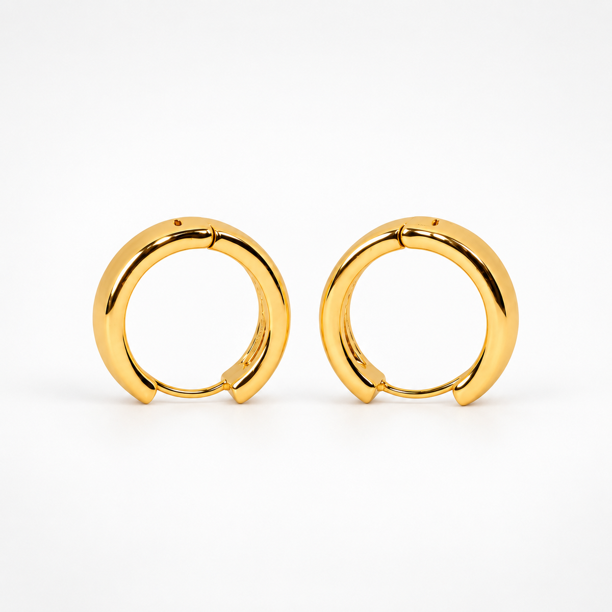 Gold Crystal Huggie Hoop Earrings