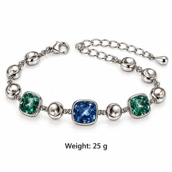 Aqua Square Bracelet