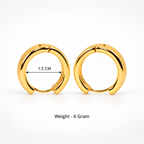 Gold Crystal Huggie Hoop Earrings