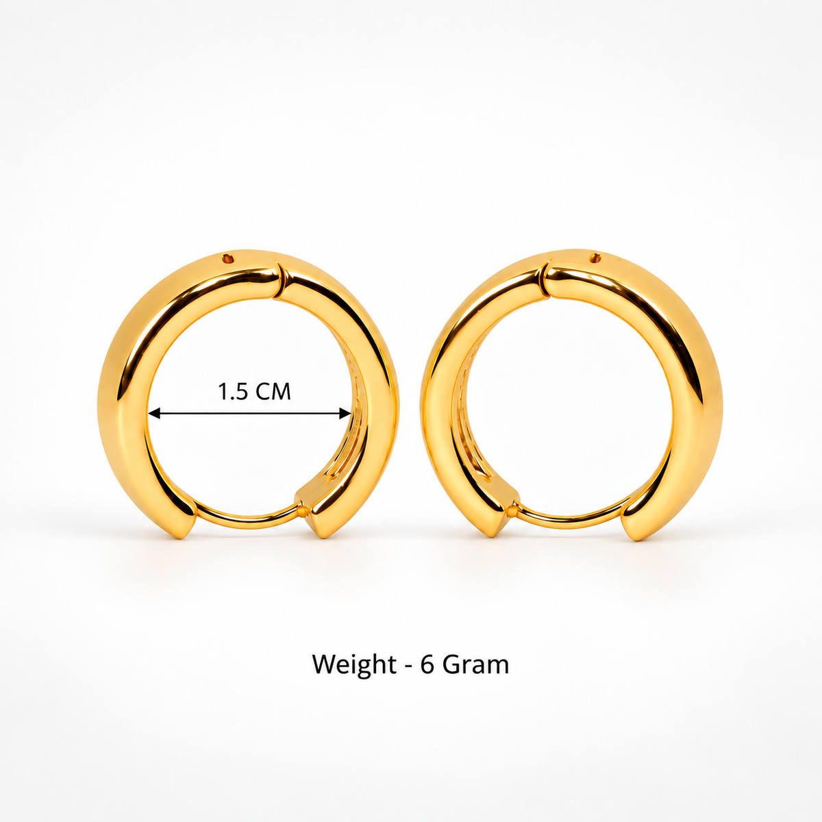 Gold Crystal Huggie Hoop Earrings