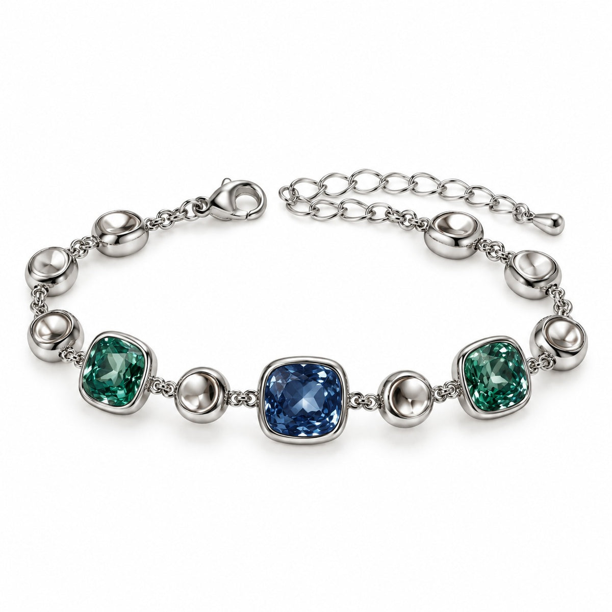 Aqua Square Bracelet