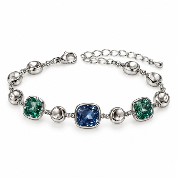 Aqua Square Bracelet