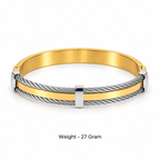 Two-Tone Cable Cuff Bracelet