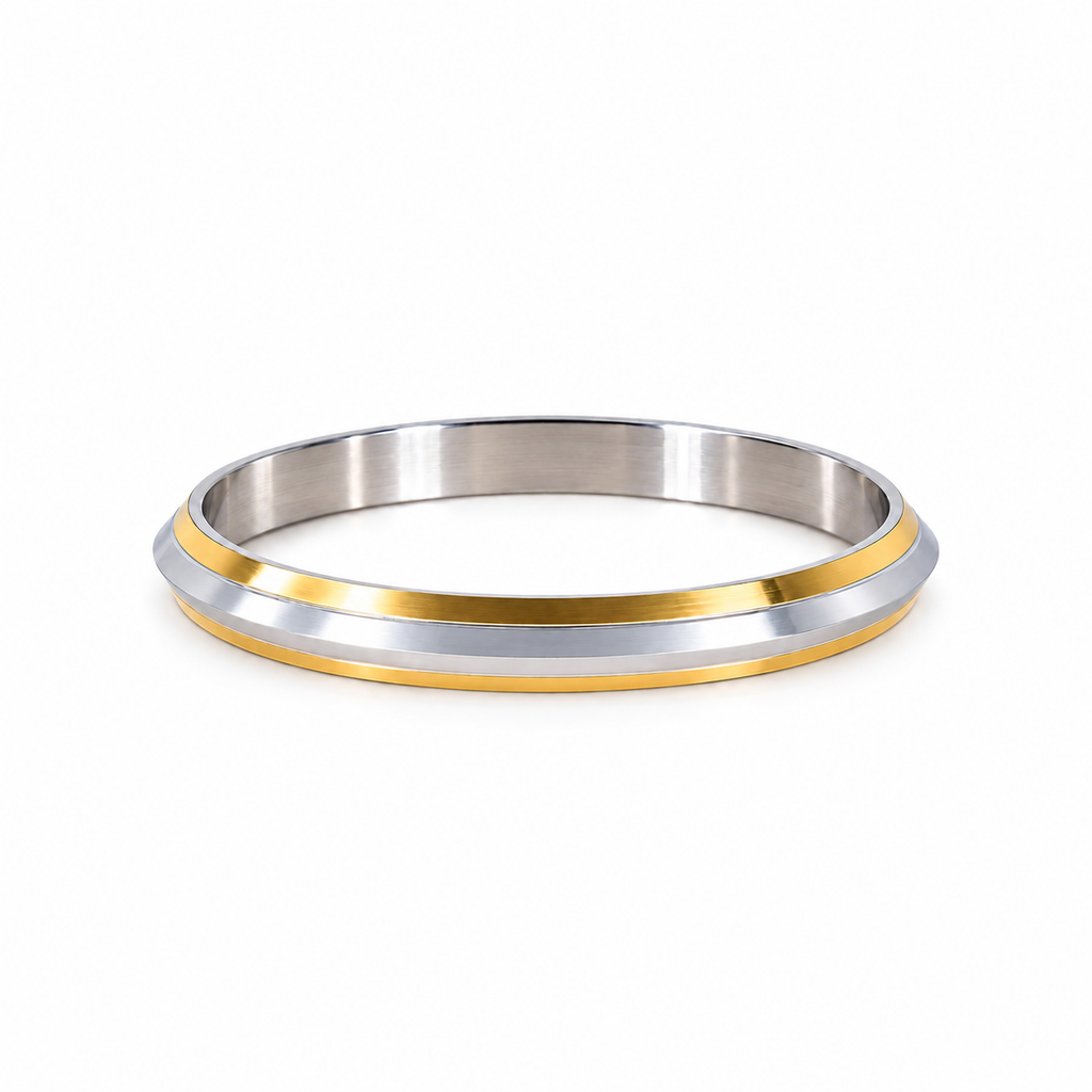 Two-Tone Gold & Silver Men’s Kada
