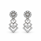 Silver Stone Necklace & Earrings Set