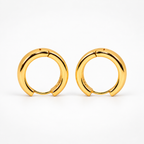 Gold Crystal Huggie Hoop Earrings