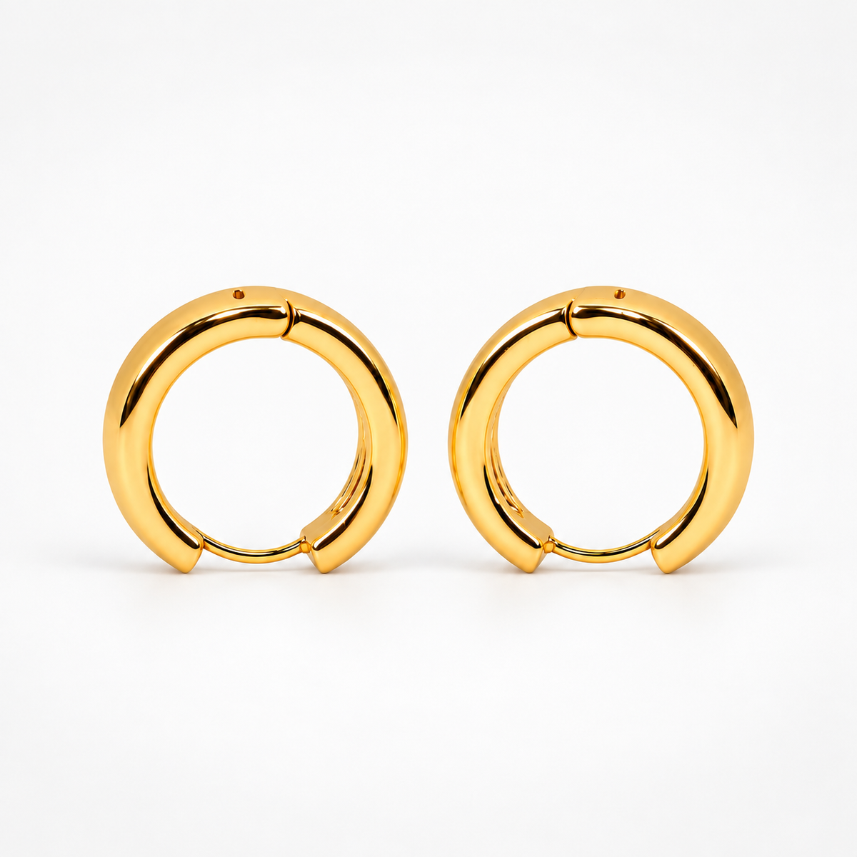 Gold Crystal Huggie Hoop Earrings