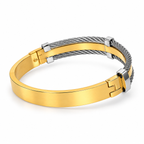Two-Tone Cable Cuff Bracelet