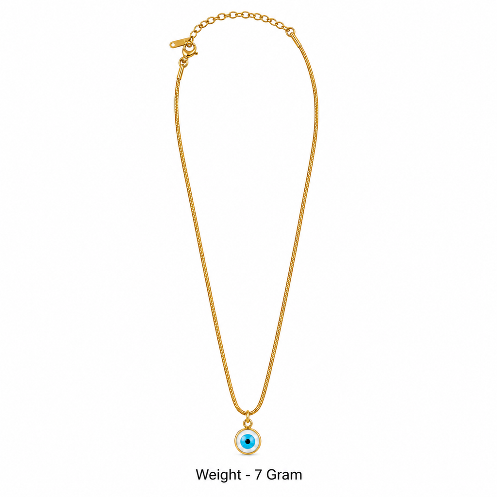 Gold Evil Eye Pendant Necklace