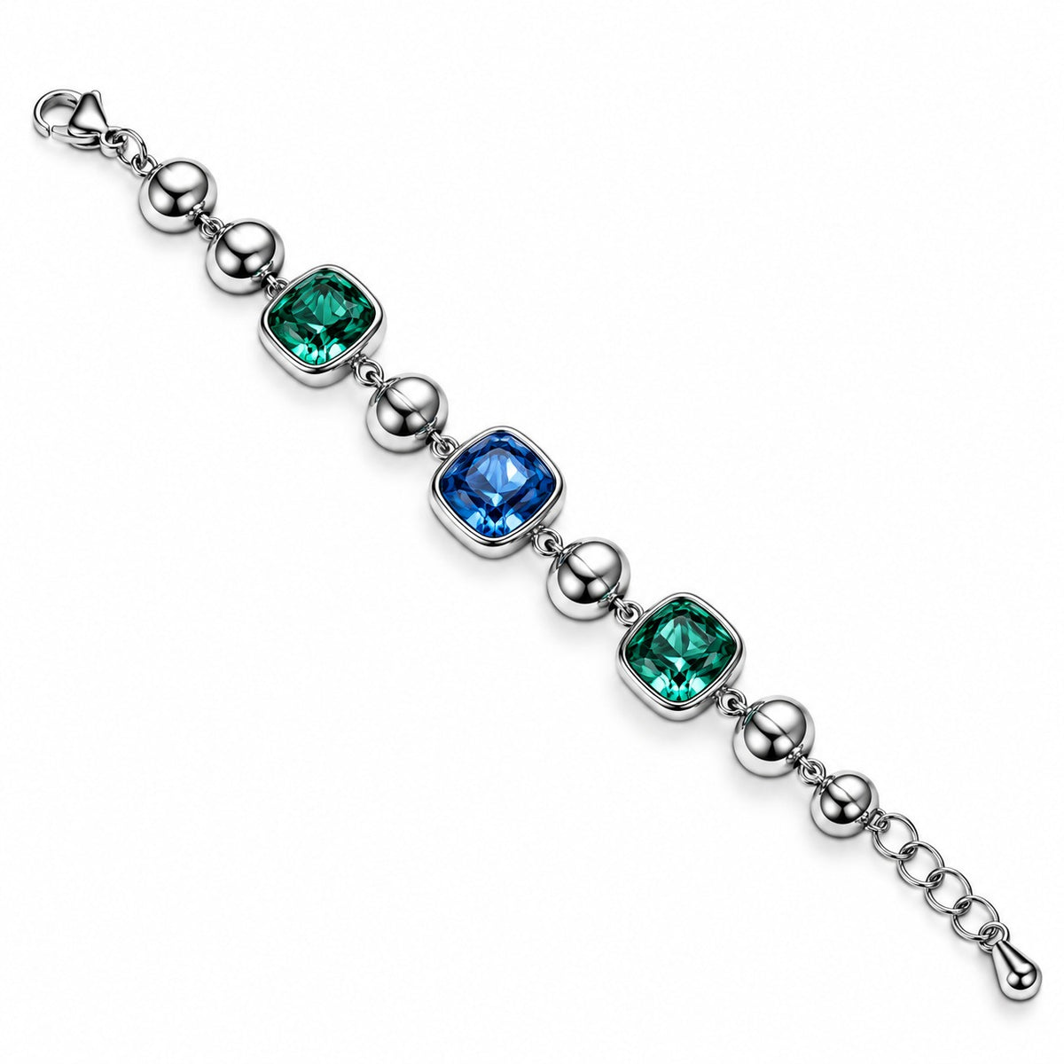 Aqua Square Bracelet