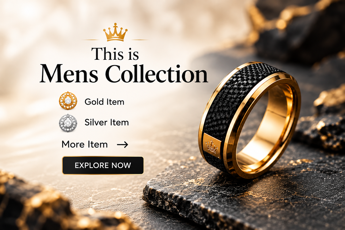 Men's collection — chains, kada and rings