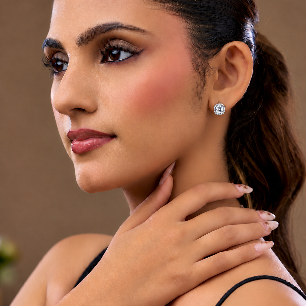 Cubic Zirconia Stud Earrings