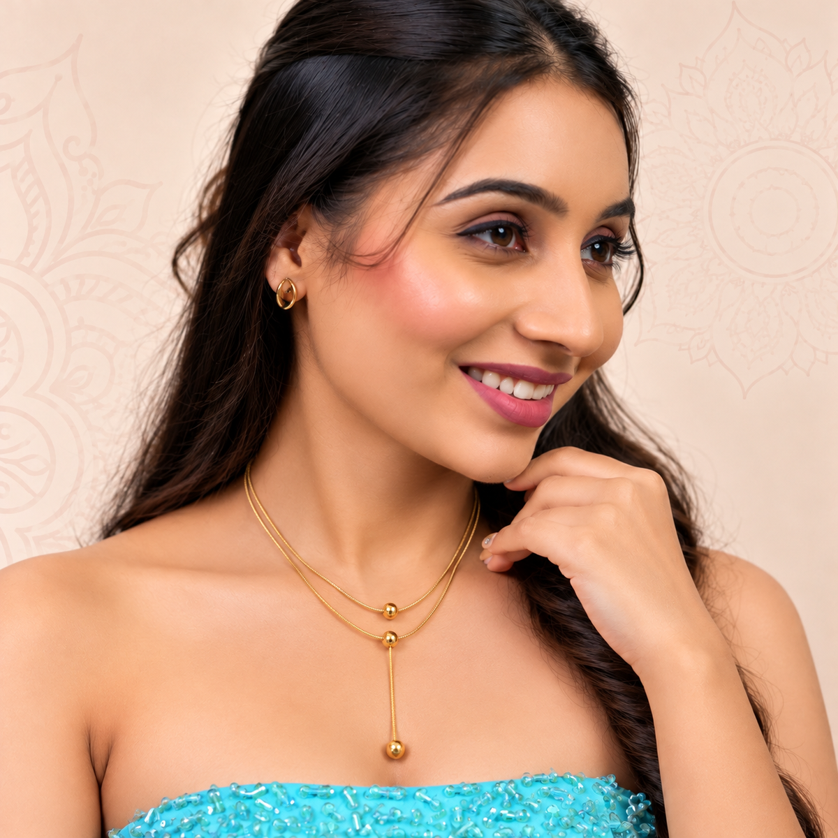 Gold Lariat Necklace