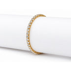 Gold Plated Cubic Zirconia Tennis Bracelet for Women